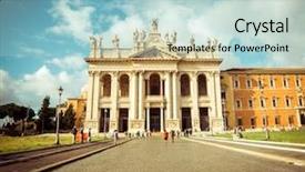  Presentation with san diego team news - Beautiful presentation theme featuring christiam - san giovanni al laterano basilica backdrop and a light blue colored foreground