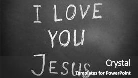  Presentation with black christian - Colorful PPT theme enhanced with christian alphabet - i love you jesus illustrated backdrop and a dark gray colored foreground