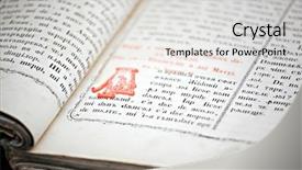  Presentation with religious - Amazing presentation theme having christian alphabet - old cyrillic writings closeup backdrop and a  colored foreground