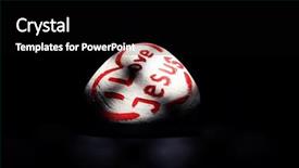  Presentation with jesus love - Slides having christian alphabet - pebble with inscription i love background and a black colored foreground