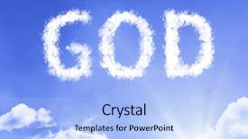  Presentation with christian - Slide deck consisting of christian appreciation - god cloud word background and a light blue colored foreground