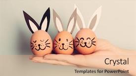  Presentation with christianity - Amazing presentation having christian art - three little easter bunnies made backdrop and a coral colored foreground