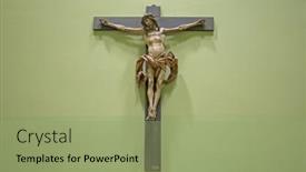  Presentation with jesus christ - Presentation design featuring christian-background-with-crucifix background and a  colored foreground