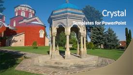  Presentation with baptism - Presentation enhanced with christian baptism - baptistery of zica monastery background and a  colored foreground