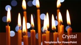  Presentation with church - PPT layouts having candles in church background and a tawny brown colored foreground