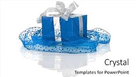  Presentation with season - Beautiful slide deck featuring christian anniversary - christmas season beautiful gift boxes backdrop and a  colored foreground