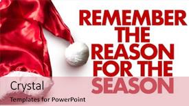  Presentation with season - Audience pleasing PPT layouts consisting of remember the reason backdrop and a coral colored foreground