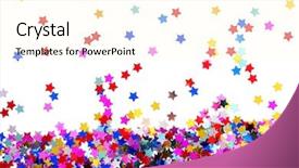  Presentation with confetti - Cool new presentation theme with christian new year - stars in the form backdrop and a cream colored foreground