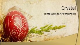  Presentation with easter - Presentation design having vintage photo of easter eggs background and a lemonade colored foreground