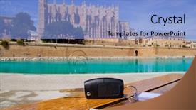  Presentation with car rental - Cool new PPT theme with christian cars - car rental keys on wood backdrop and a light blue colored foreground