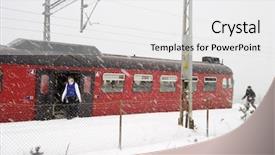  Presentation with station - Amazing presentation design having christian cars - train at ljan train station backdrop and a  colored foreground