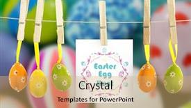  Presentation with season greeting 2022 - Beautiful slide set featuring christian choices - easter greeting against close-up backdrop and a  colored foreground