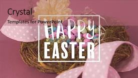  Presentation with bon voyage farewell greeting journey - Cool new slide deck with christian choices - easter greeting against colorful easter backdrop and a coral colored foreground