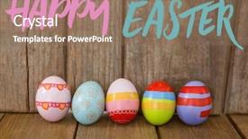  Presentation with easter - Audience pleasing PPT theme consisting of christian choices - easter greeting against painted easter backdrop and a coral colored foreground