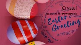  Presentation with animated greetings - Slide set consisting of christian choices - easter greetings logo against various background and a  colored foreground