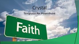  Presentation with christian green - Slides consisting of christian choices - faith green road sign background and a teal colored foreground