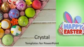  Presentation with green abstracts - Beautiful slide deck featuring christian choices - happy easter against green vignette backdrop and a light gray colored foreground