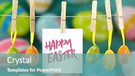  Presentation with easter - PPT theme featuring christian choices - happy easter logo against close-up background and a  colored foreground
