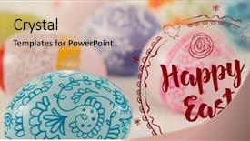  Presentation with easter - Beautiful slide deck featuring christian choices - happy easter red logo backdrop and a lemonade colored foreground