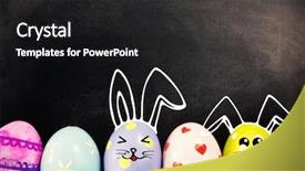  Presentation with patterns - Colorful presentation design enhanced with christian choices - painted easter eggs with various backdrop and a black colored foreground