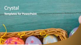  Presentation with eggs egg carton egg box - Colorful PPT layouts enhanced with christian choices - various easter eggs arranged backdrop and a  colored foreground