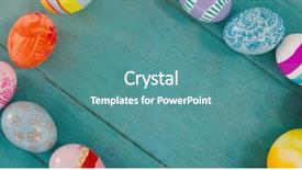  Presentation with frame - PPT theme having christian choices - various easter eggs forming frame background and a teal colored foreground