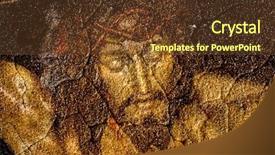 Presentation with vintage christmas - Slides enhanced with christian christmas - figure of jesus christ background and a tawny brown colored foreground