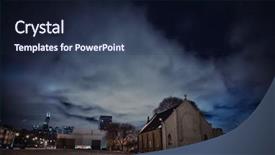  Presentation with christian church - Cool new theme with christian church in a deserted backdrop and a wine colored foreground