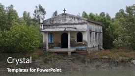  Presentation with christian church - Slides featuring christian-church-in-sundarbans-national background and a dark gray colored foreground