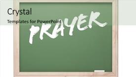  Presentation with prayer - Presentation theme having christian college - chalkboard series isolated background and a  colored foreground