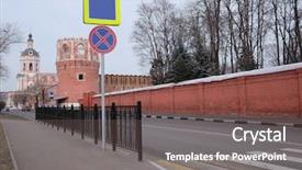  Presentation with monastery - Audience pleasing presentation theme consisting of  backdrop and a  colored foreground