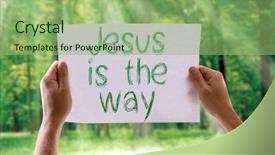  Presentation with way - Amazing slide set having christian counseling - jesus is the way card backdrop and a seafoam green colored foreground