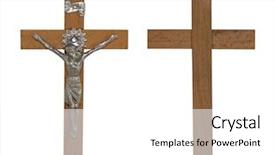  Presentation with crucifix - Beautiful slide deck featuring christian cross - crucifix with clipping path backdrop and a white colored foreground