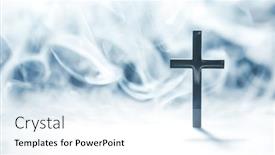 Presentation with heaven christian - Presentation theme with christian-cross-in-heavenly-wallpaper background and a  colored foreground