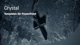  Presentation with crucifix - PPT theme having christian-cross-necklace-on-slate background and a  colored foreground