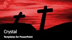  Presentation with cross faith - Slides featuring christian cross silhouette faith symbol background and a black colored foreground