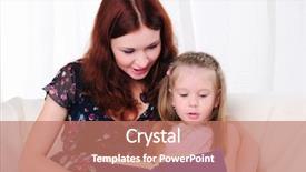  Presentation with reading bible - Theme featuring bible reading - little girl and her mother background and a coral colored foreground