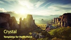  Presentation with christian - Cool new PPT layouts with christian fall - meteora monasteries in greece backdrop and a tawny brown colored foreground