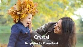  Presentation with christian family - PPT theme consisting of christian family - baby boy with mother play background and a tawny brown colored foreground