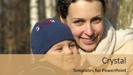  Presentation with november - Cool new PPT layouts with christian family - mother with son faces november backdrop and a yellow colored foreground