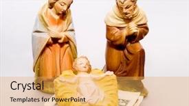  Presentation with jesus manger - PPT layouts consisting of christian finance - commercialism vs christmas mary background and a yellow colored foreground