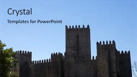  Presentation with principal - Cool new presentation theme with christian foundation - castle of guimaraes is backdrop and a light blue colored foreground