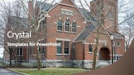  Presentation with brick - PPT theme enhanced with christian foundation - old large red brick school background and a gray colored foreground