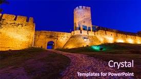  Presentation with architecture - Amazing theme having christian gate - kalemegdan fortress beograd - serbia backdrop and a  colored foreground