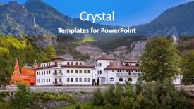  Presentation with bosnia - Slide deck having christian gate - medieval monastery dobrun in bosnia background and a teal colored foreground