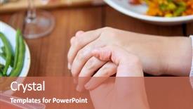  Presentation with praying hands - Colorful presentation enhanced with christian giving - people relationships and eating concept backdrop and a coral colored foreground