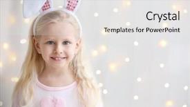  Presentation with bunny - Slide deck consisting of christian growth - cute funny girl with bunny background and a  colored foreground