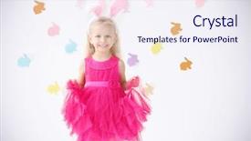  Presentation with cute doodles - Theme with christian growth - cute funny girl with bunny background and a  colored foreground