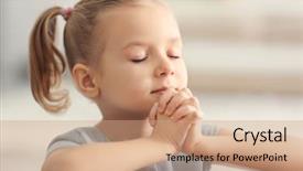  Presentation with christian - Presentation enhanced with christian growth - cute little girl praying background and a coral colored foreground