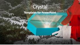  Presentation with gift - Colorful slides enhanced with christian growth - santa claus opening gift box backdrop and a dark gray colored foreground